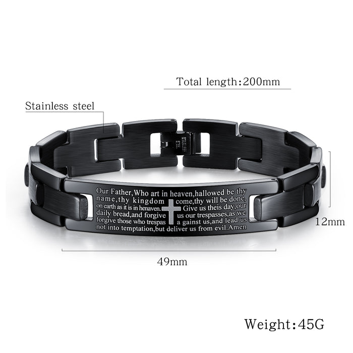 Retro personality hot selling classic trendy men's stainless steel bracelet jewelry