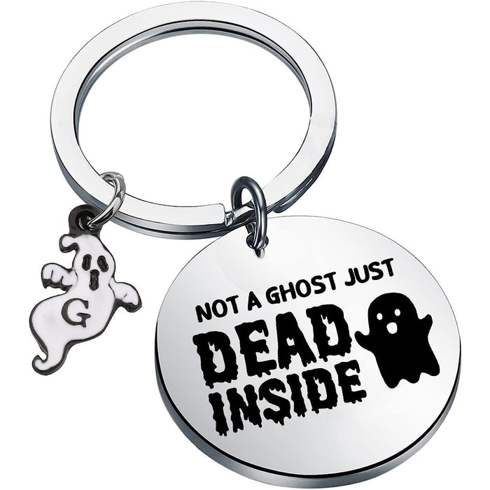 Ghost Stainless Steel Keychain Halloween Party Gift Bag Pendant