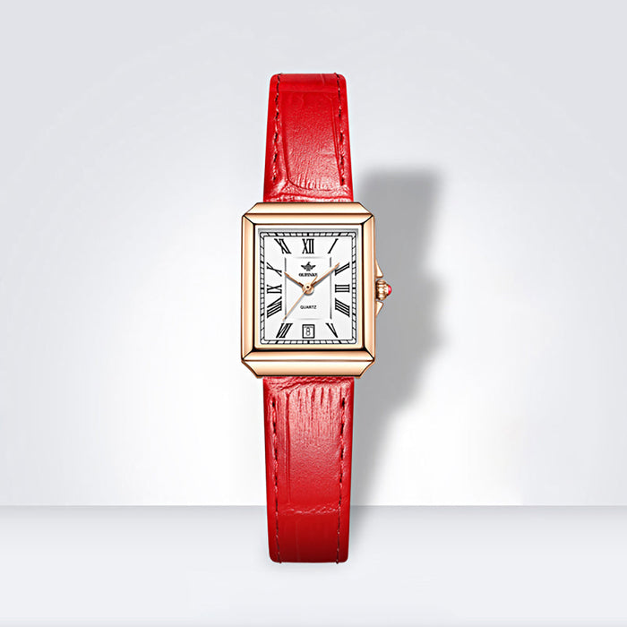 Rectangular fashion quartz watch waterproof simple compact high appearance level women's watch