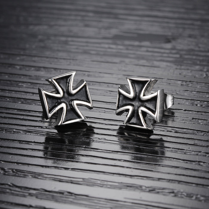 New exaggerated personality fashion ear jewelry cross earrings