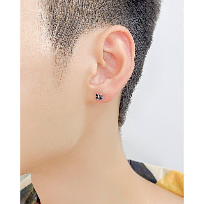 New fashion retro cross earrings trendy personality unisex hip-hop style titanium steel earrings