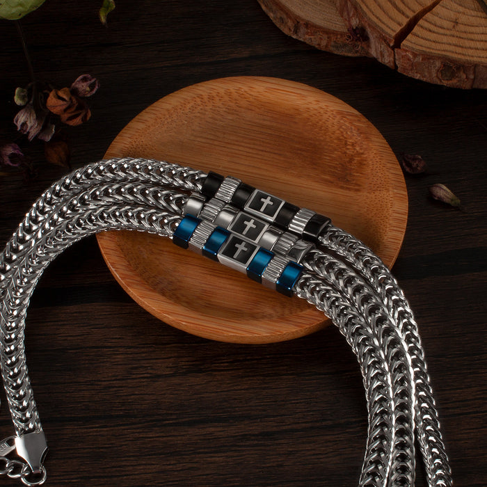 Hip-hop style stainless steel accessories personalized retro cross titanium steel bracelet