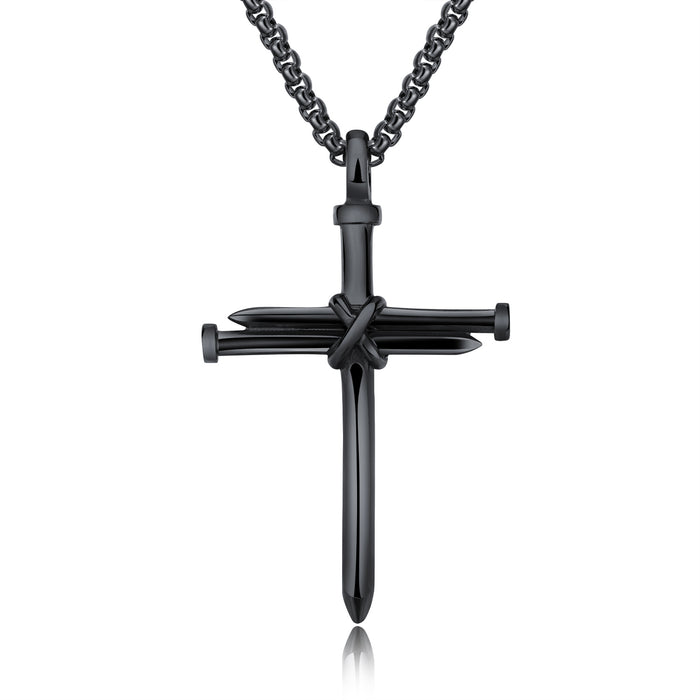 Cross men's pendant punk style men's necklace jewelry