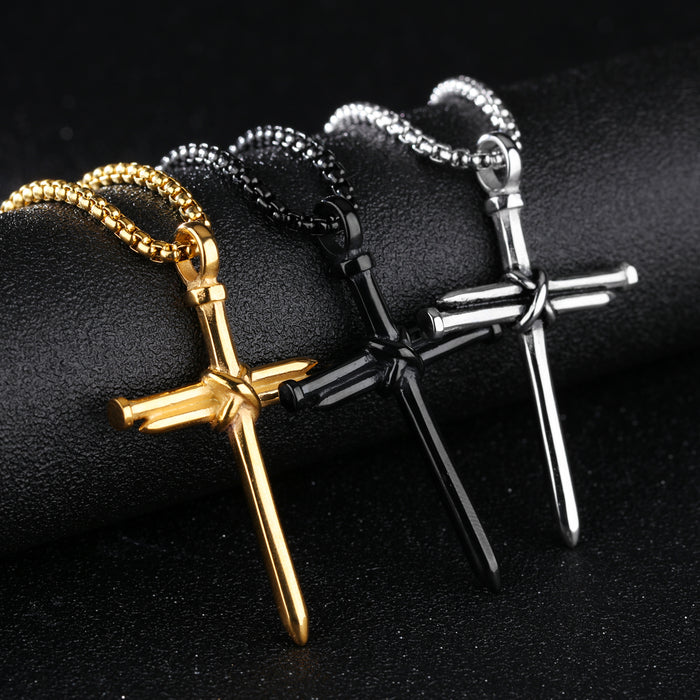 Cross men's pendant punk style men's necklace jewelry