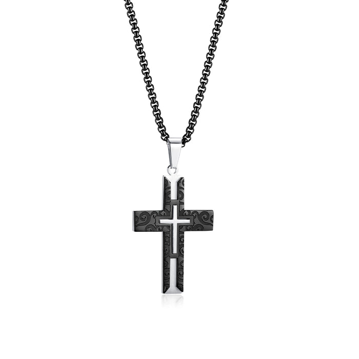 Cross Fashionable Men's Personalized Versatile Stainless Steel Necklace