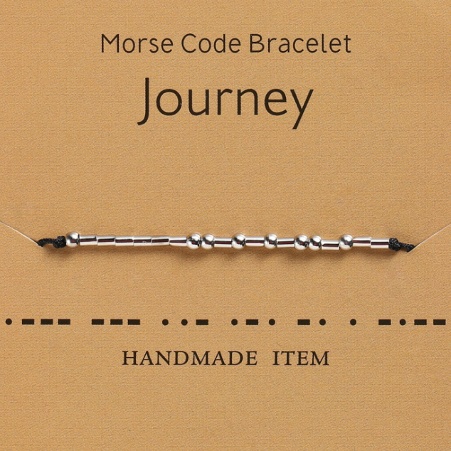 Morse Code Bracelets for Women Funny Inspirational Jewelry Gifts for Her Mom Daughter Sister Best Friend Adjustable Silk Beaded Wrap Bracelet