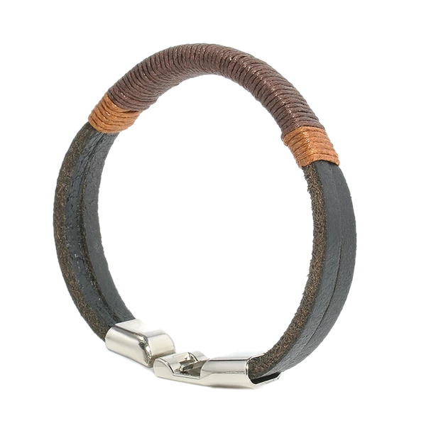 Vintage Hemp Wrap Men's Leather Bracelet