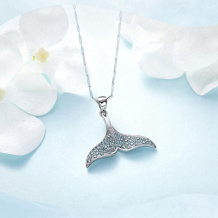 Mermaid Dolphin Fishtail Pendant Necklace