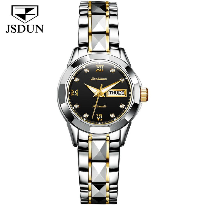 Tungsten Steel Waterproof Automatic Mechanical Business Men's And Women's Watches