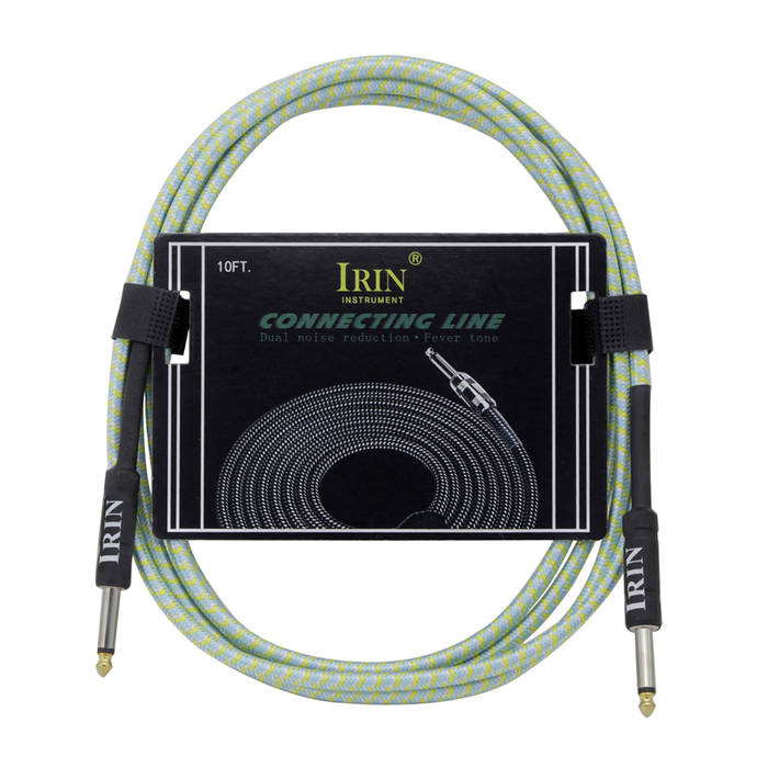 IRIN 6m/20ft 6.35mm Male to Male Straight Braided AMP Instruments Audio Cable