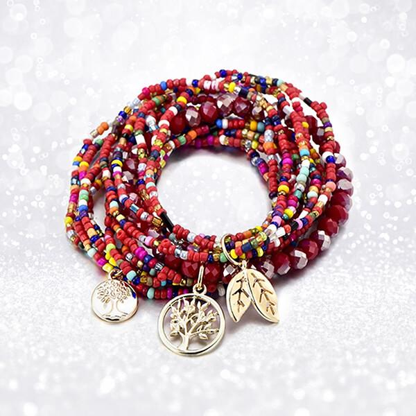 Tree of Life Boho Beads Layered Bracelets
