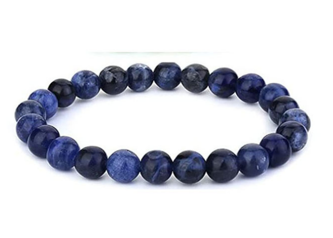 Natural Stone Volcanic Stone Blue Pine Gem Beads Charm Hand String