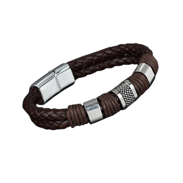 Exquisite Woven Leather Bracelet for Men