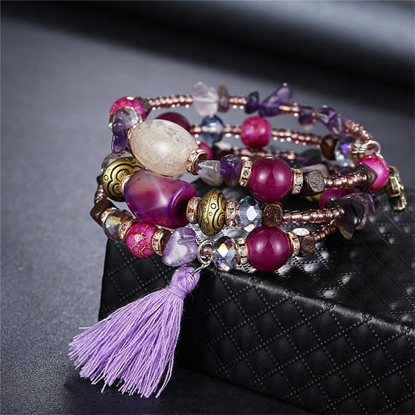 Cosmic Beads Wrist Wrap Bracelet