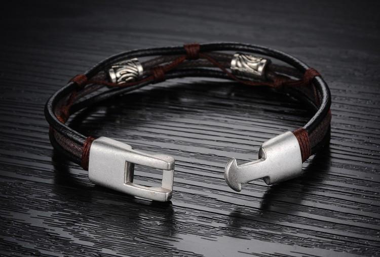 Handmade Genuine Leather Men's Bracelet - Florence Scovel - 4