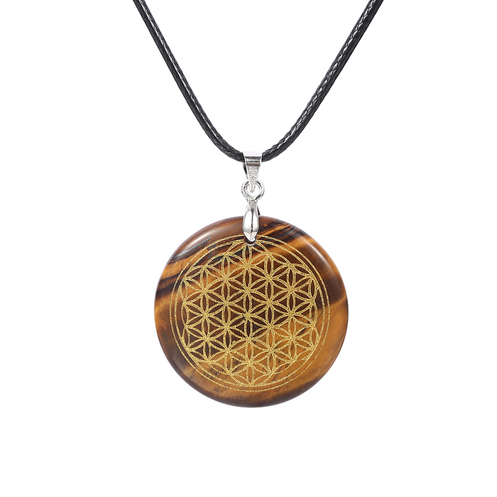Necklace "Flower of Life" in Natural Stone - 8 stones available