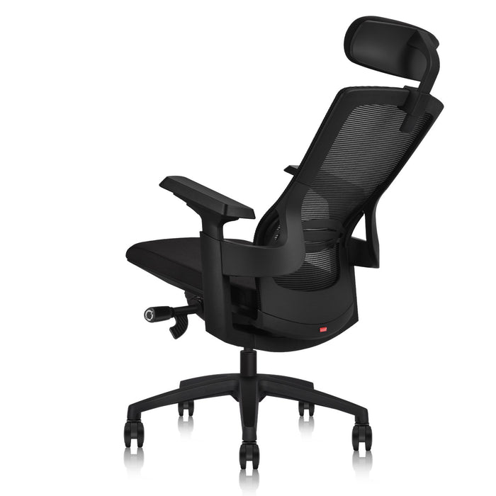 MOOJIRS Ergonomic office chair with adjustable cushion depth | Mesh backrest | Adjustable lumbar support | Adjustable 3D armrest|Adjustable chair back elasticity and tilt angle|Standard carpet casters