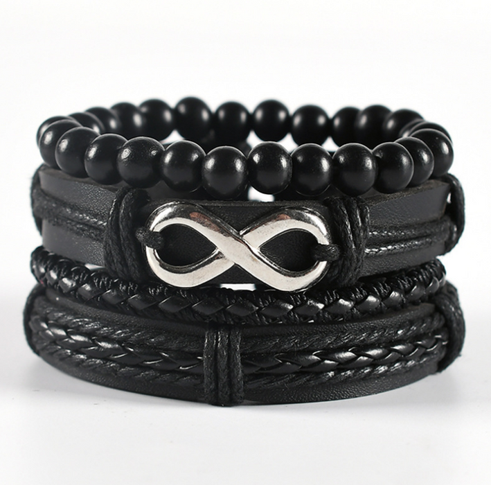Figure 8 Symbol Of Infinity Woven Leather Bracelet