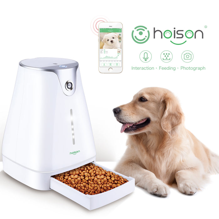 Hoison Smart feeder Pet Dog and Cat  Automatic Feeder, HD Camera for Voice and Video Recording
