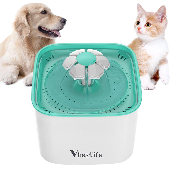 Hoison Cat and Dog Flower Fountain with Filter, Cascading Cat Fountain Holding Scent and Bacteria, Dri