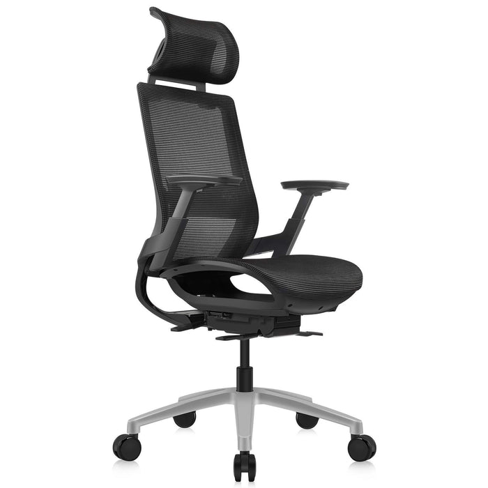 Ergonomic Office Chair with Wrapping Headrest and Tilt Limit Device | Adjustable Cushion Depth | Adjustable Headrest Height | Adjustable Waist Support | Adjustable 3D Armrests | Standard Carpet Caster
