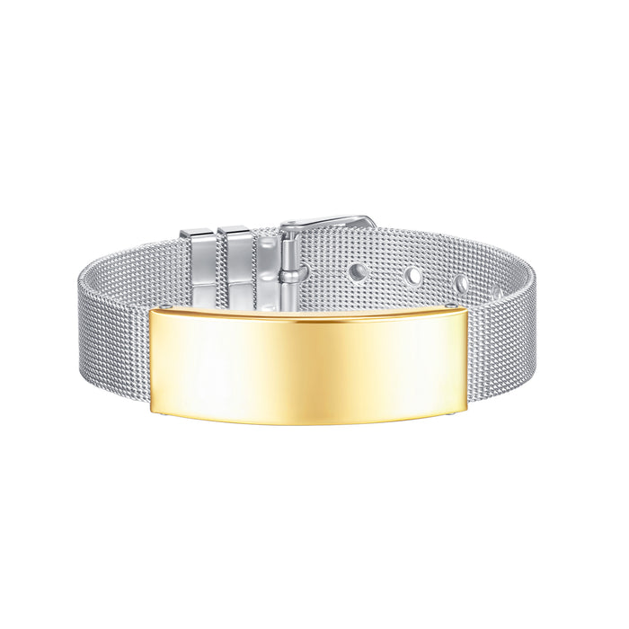 Retro Mesh Strap Stainless Steel Bracelet