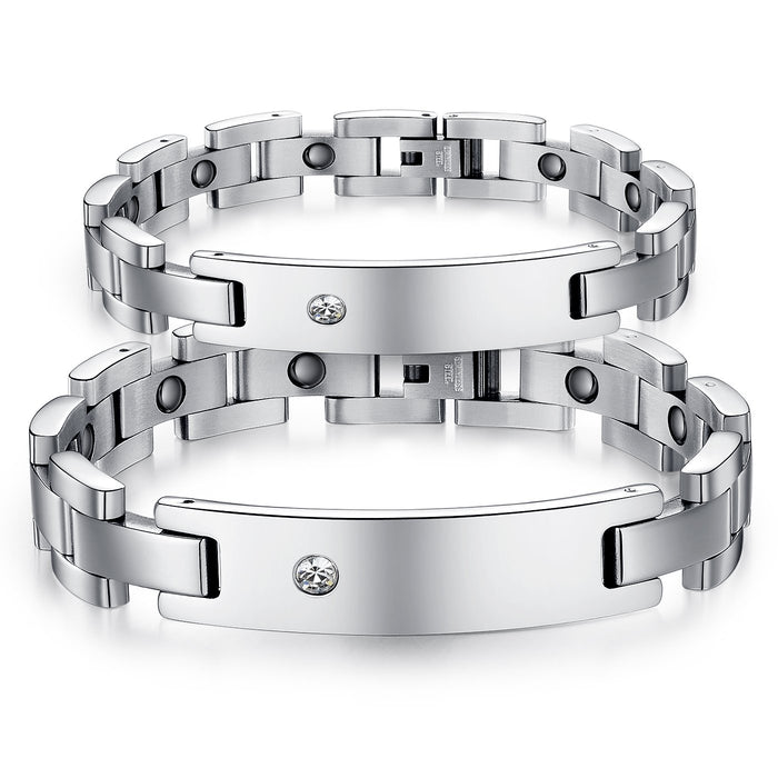Healthy Magnet Couple Titanium Steel Bracelet