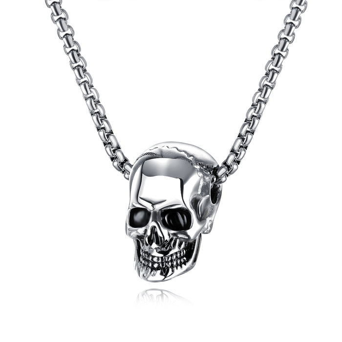 Personality Titanium Steel Skull Men's Necklace Hip Hop Pop Pendant