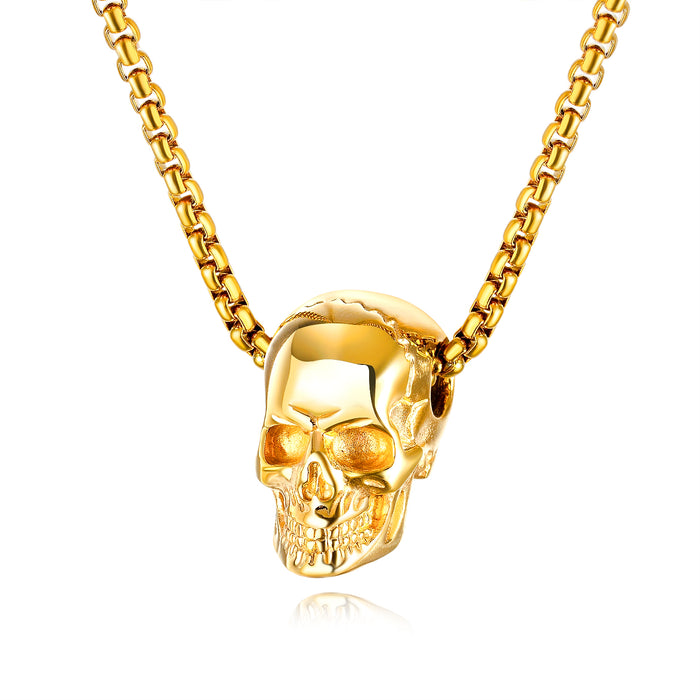 Personality Titanium Steel Skull Men's Necklace Hip Hop Pop Pendant