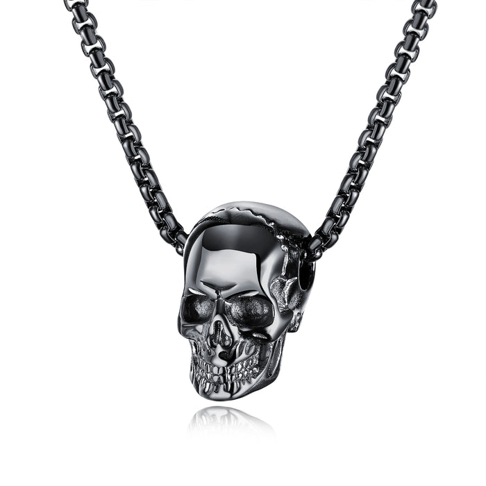 Personality Titanium Steel Skull Men's Necklace Hip Hop Pop Pendant