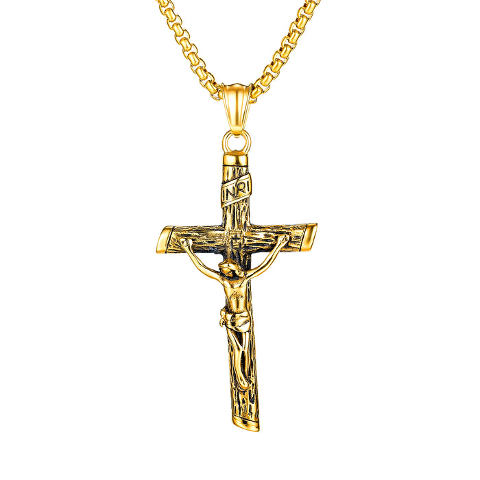 Vintage Classic Cross Stainless Steel Necklace