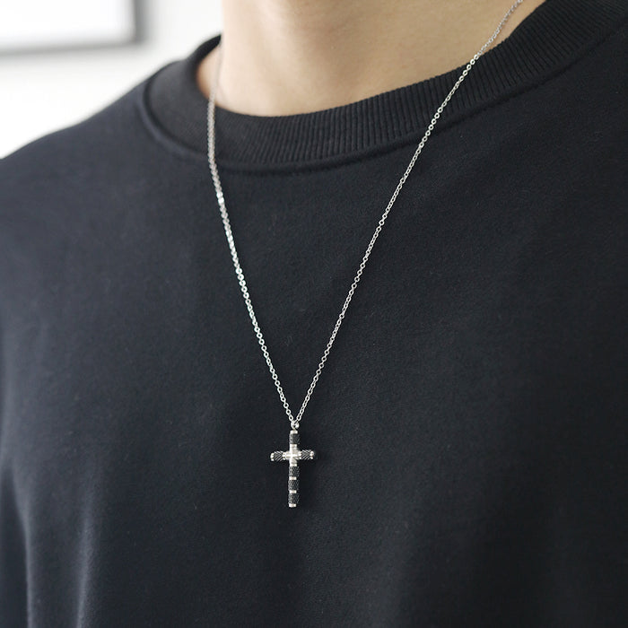 Vintage Titanium Steel Cross Necklaces For Men