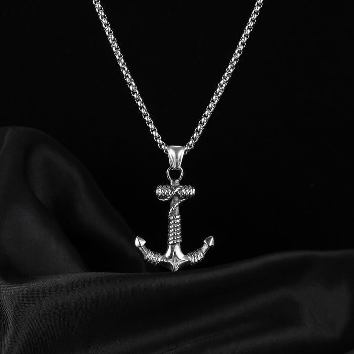 Vintage Stainless Steel Boat Anchor Pendant