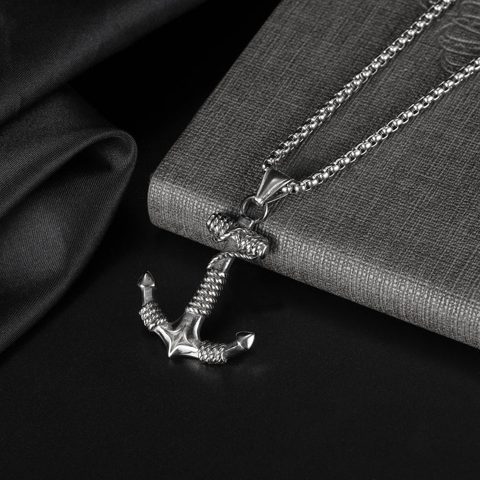 Vintage Stainless Steel Boat Anchor Pendant