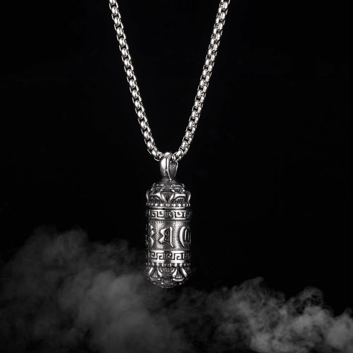 Retro Six-character Totem Column Necklace