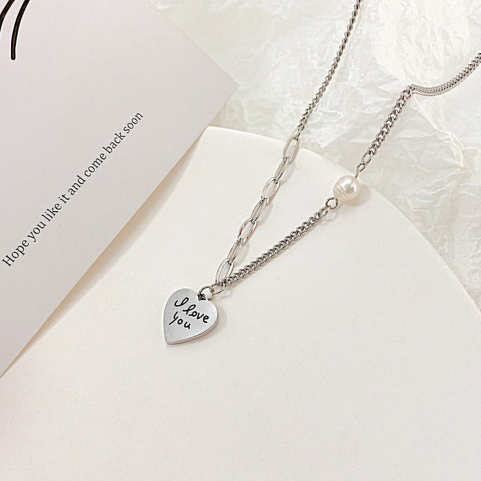 Love Necklace Fashion Temperament Versatile Titanium Steel Jewelry