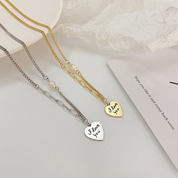 Love Necklace Fashion Temperament Versatile Titanium Steel Jewelry