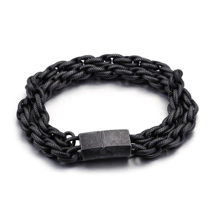 Textured Double Franco Chain Bracelet