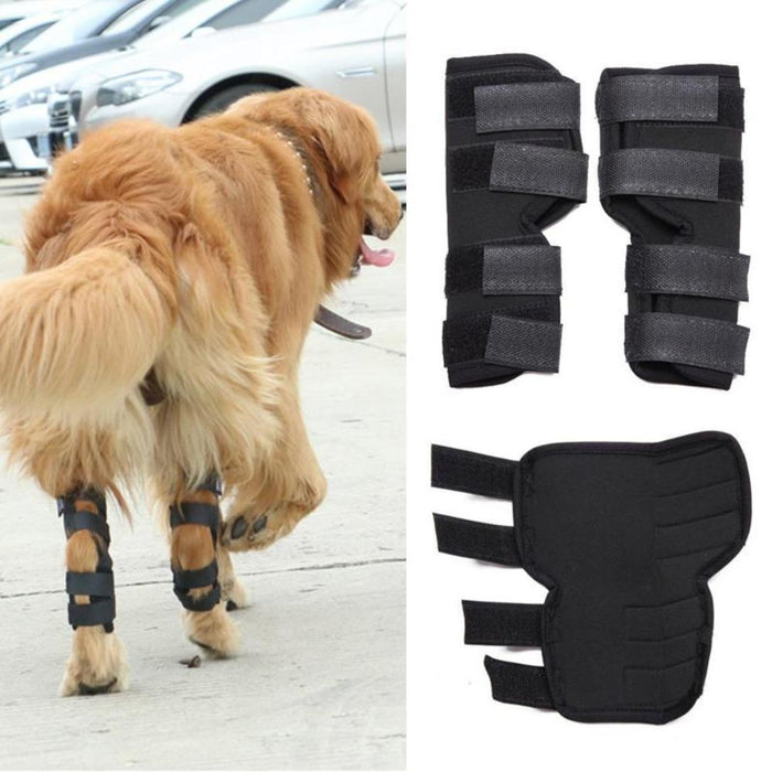 Hoison Canine Dog Hock Brace Rear Leg Joint Wrap Protects Wounds as They Heal
