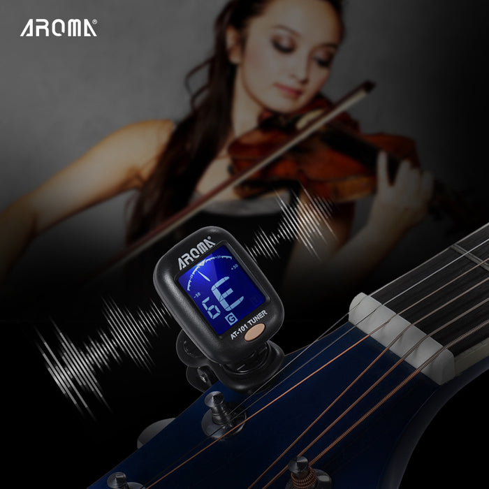 AROMA AT-101 Portable Clip-on Guitar Tuner