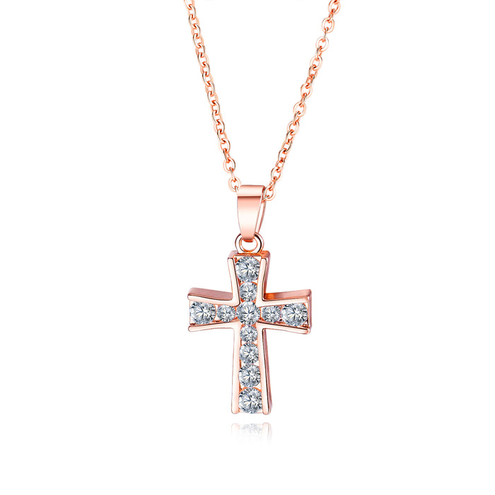 Rose Gold Cross Necklace