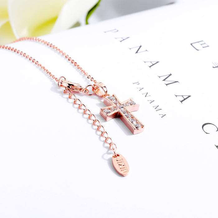 Rose Gold Cross Necklace