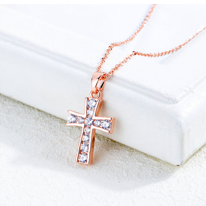 Rose Gold Cross Necklace