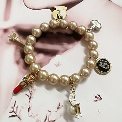 Five chain bracelet for women pearl flower bracelet jewelry