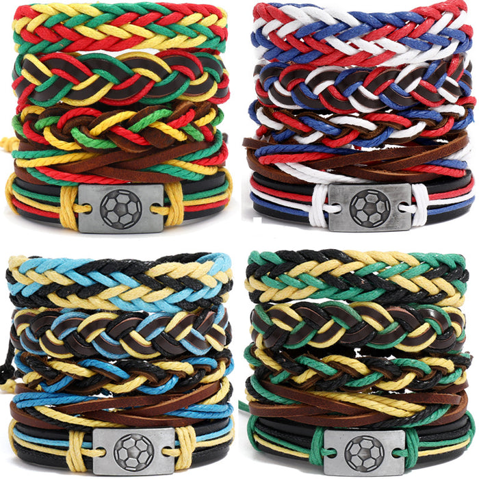 Simple Woven Flag Bracelet Multi-national Souvenir Edition Fan Bracelet World Cup Flag Bracelet