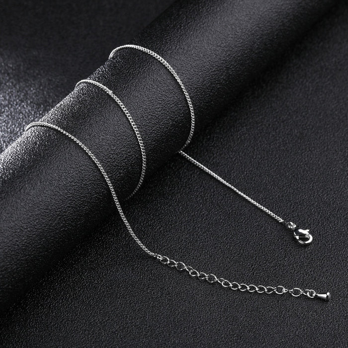 Simple Link Chain Necklace For Women Ultrathin 1.3 MM Wide Gold Color / Steel Color Copper Alloy Female Ladies Jewelry