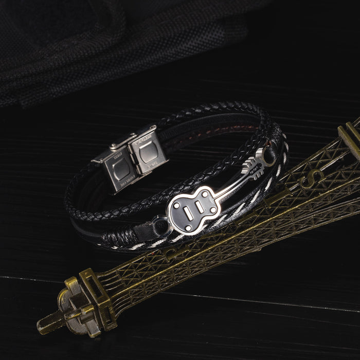 Personalized Vintage Multi-layered Woven Music Guitar Bracelet