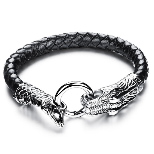 Game Of Thrones Inspired Dragon Loop Stainless Steel Men's Bracelet - Florence Scovel - 1