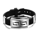 Men's Stainless Steel and Black Rubber Bracelet - Florence Scovel - 1