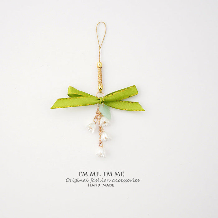 Green Forest Lily Hanging Ornaments Key Chain